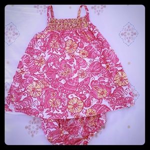 Lily Pulitzer baby outfit sz 12-18 months